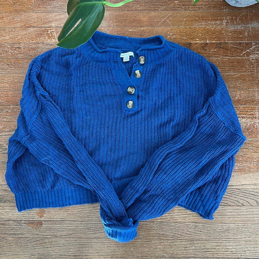 Cropped knit sweater